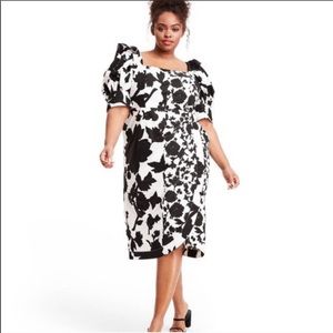 Christopher Rogers x Target B/W Puff Sleeve Dress ⭐️